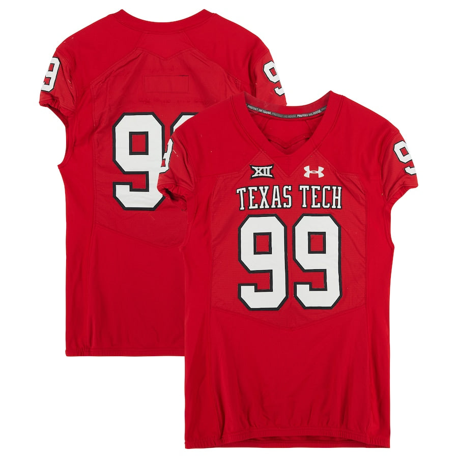 Texas Tech Red Raiders Team-Issued #99 Red Jersey from the 2017 NCAA Football Season