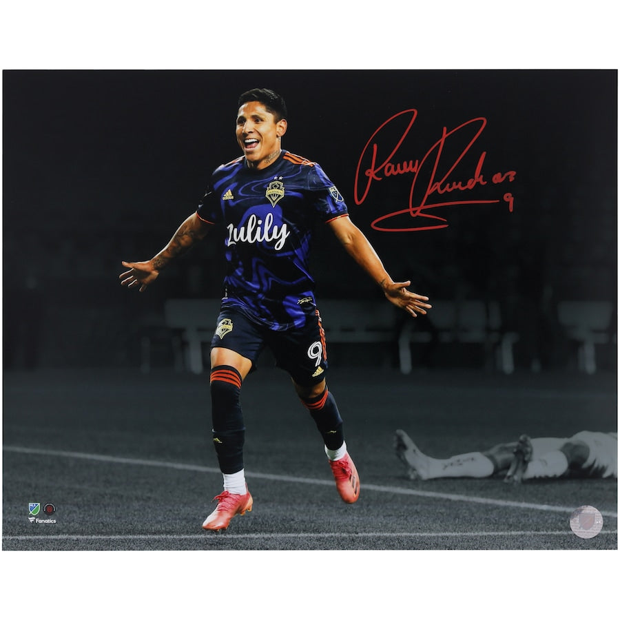 Raul Ruidiaz Seattle Sounders FC Autographed 11'' x 14'' Spotlight Photograph