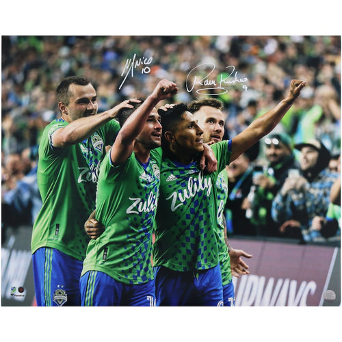 Nicolas Lodeiro and Raul Ruidiaz Seattle Sounders FC Autographed 16'' x 20'' 2022 CONCACAF Photograph