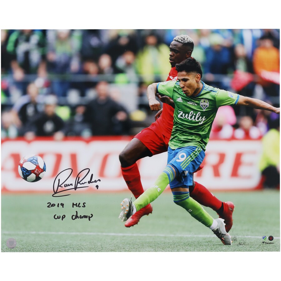 Raul Ruidiaz Seattle Sounders FC Autographed 16'' x 20'' 2019 MLS Cup Goal Photograph with ''2019 MLS Cup Champ'' Inscription