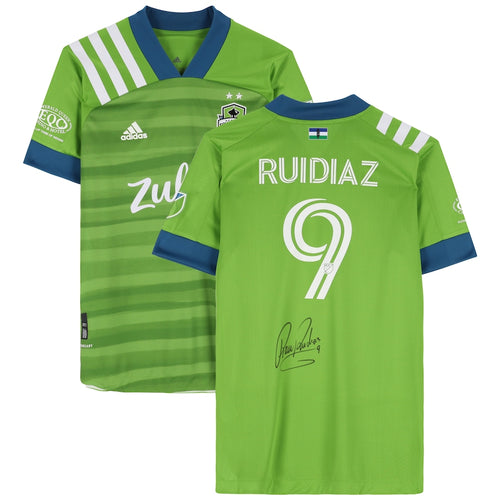 Raul Ruidiaz Seattle Sounders FC Autographed 2022 Legacy Green Adidas Authentic Jersey