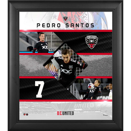 Pedro Santos D.C. United Framed 15'' x 17'' Stitched Stars Collage