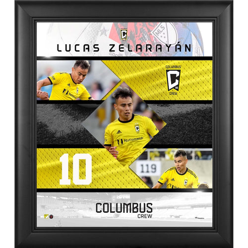 Lucas Zelarayan Columbus Crew Framed 15'' x 17'' Stitched Stars Collage