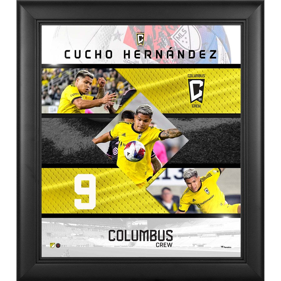 Cucho Hernández Columbus Crew Framed 15'' x 17'' Stitched Stars Collage