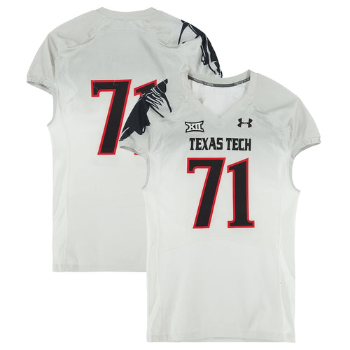 Texas Tech Red Raiders Team-Issued #71 White/Gray Jersey from the 2014 NCAA Football Season