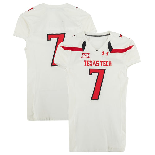 Texas Tech Red Raiders Team-Issued #7 White Jersey from the 2013 NCAA Football Season