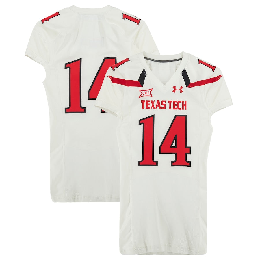 Texas Tech Red Raiders Team-Issued #14 White Jersey from the 2013 NCAA Football Season