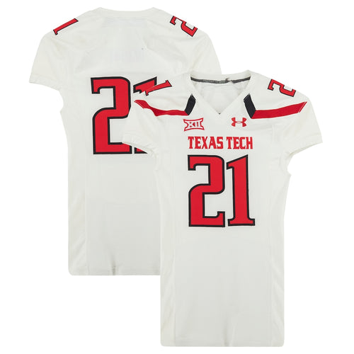 Texas Tech Red Raiders Team-Issued #21 White Jersey from the 2013 NCAA Football Season