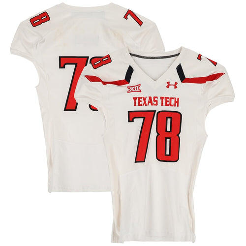 Texas Tech Red Raiders Team-Issued #78 White Jersey from the 2013 NCAA Football Season