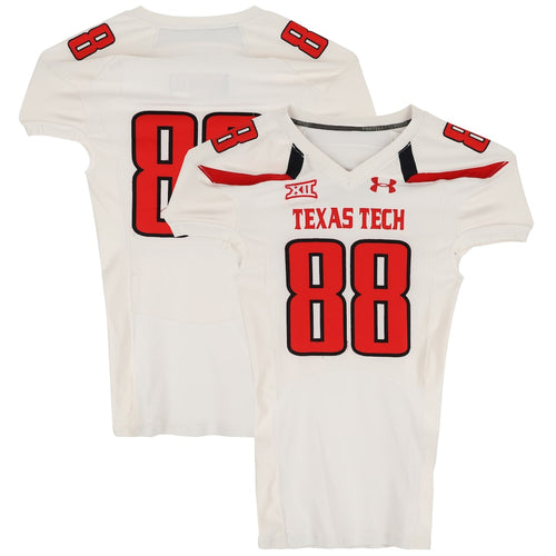 Texas Tech Red Raiders Team-Issued #88 White Jersey from the 2013 NCAA Football Season
