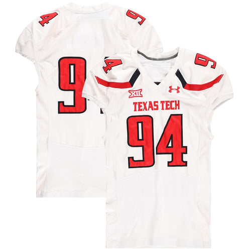 Texas Tech Red Raiders Team-Issued #94 White Jersey from the 2014 NCAA Football Season