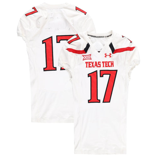 Texas Tech Red Raiders Team-Issued #17 White Jersey from the 2015 NCAA Football Season