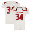 Texas Tech Red Raiders Team-Issued #34 White Jersey from the 2015 NCAA Football Season