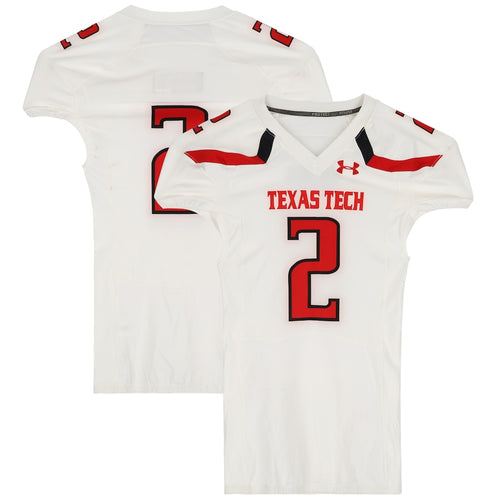 Texas Tech Red Raiders Team-Issued #2 White Jersey from the 2016 NCAA Football Season