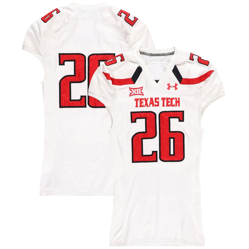 Texas Tech Red Raiders Team-Issued #26 White Jersey from the 2016 NCAA Football Season