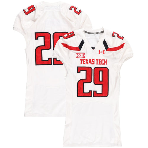 Texas Tech Red Raiders Team-Issued #29 White Jersey from the 2016 NCAA Football Season