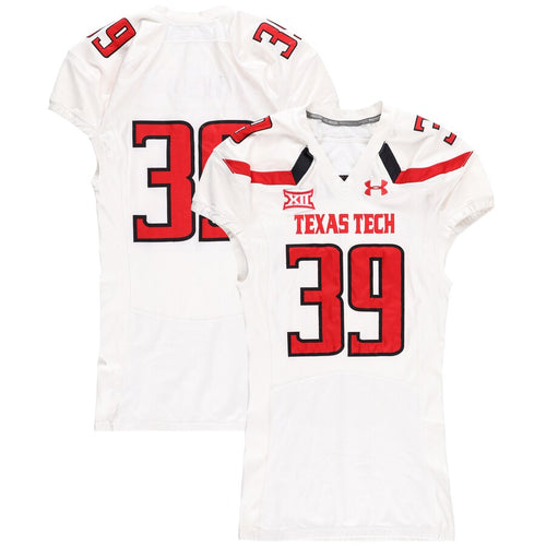 Texas Tech Red Raiders Team-Issued #39 White Jersey from the 2016 NCAA Football Season