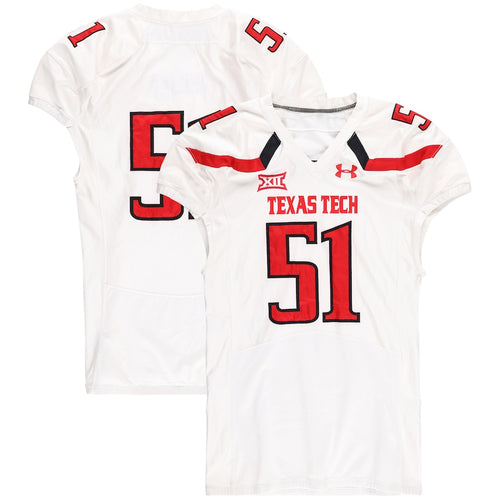 Texas Tech Red Raiders Team-Issued #51 White Jersey from the 2016 NCAA Football Season
