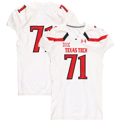 Texas Tech Red Raiders Team-Issued #71 White Jersey from the 2016 NCAA Football Season