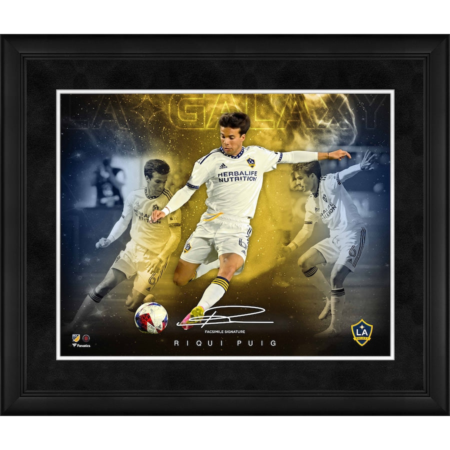 Riqui Puig LA Galaxy Framed 16'' x 20'' Stars of the Game Collage - Facsimile Signature