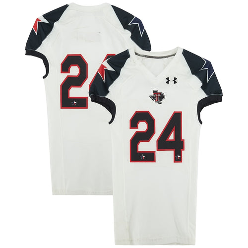 Texas Tech Red Raiders Team-Issued #24 White and Black Jersey from the 2013 NCAA Football Season