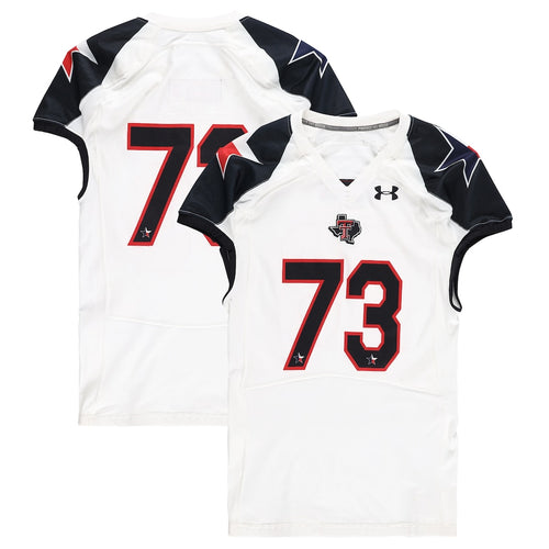 Texas Tech Red Raiders Team-Issued #73 White and Black Jersey from the 2013 NCAA Football Season