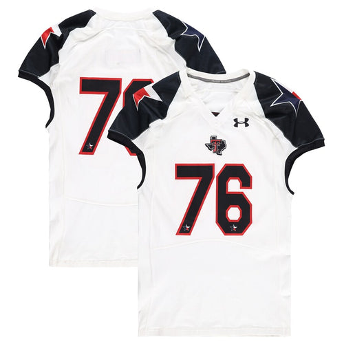 Texas Tech Red Raiders Team-Issued #76 White and Black Jersey from the 2013 NCAA Football Season