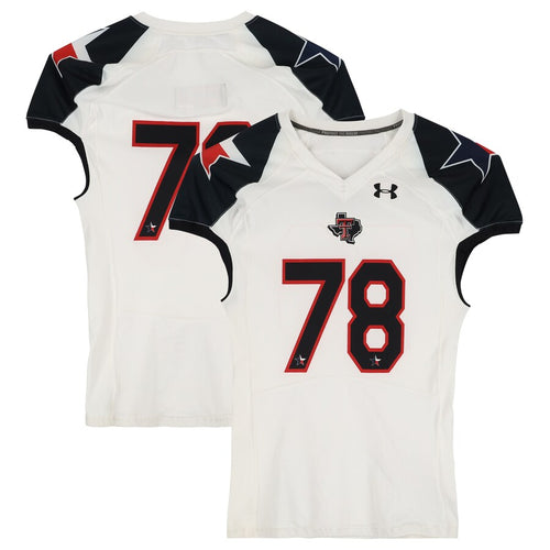 Texas Tech Red Raiders Team-Issued #78 White and Black Jersey from the 2013 NCAA Football Season
