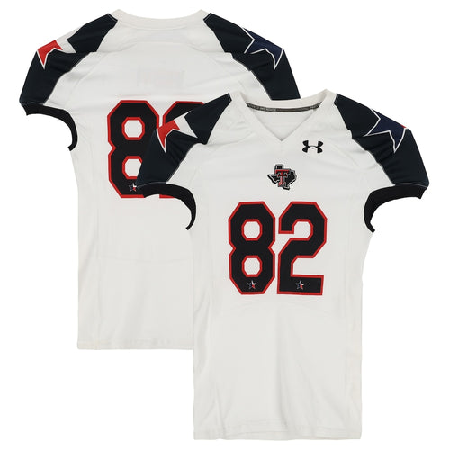 Texas Tech Red Raiders Team-Issued #82 White and Black Jersey from the 2013 NCAA Football Season
