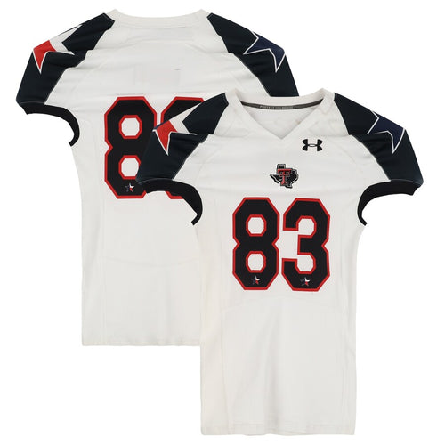 Texas Tech Red Raiders Team-Issued #83 White and Black Jersey from the 2013 NCAA Football Season