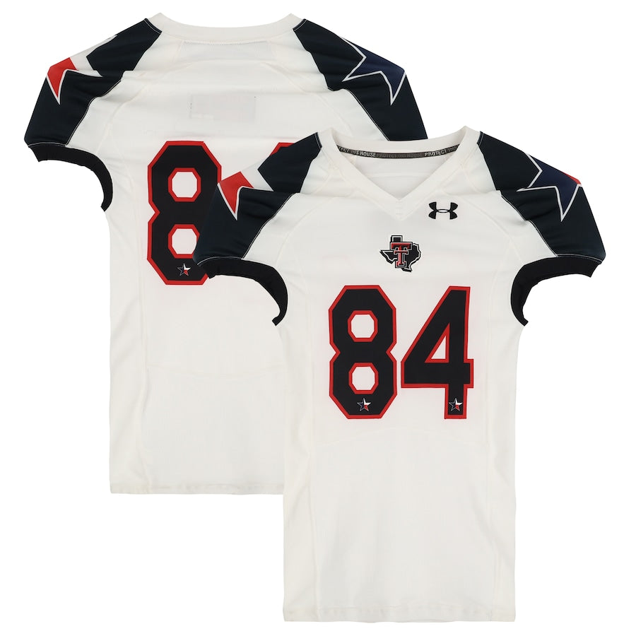 Texas Tech Red Raiders Team-Issued #84 White and Black Jersey from the 2013 NCAA Football Season