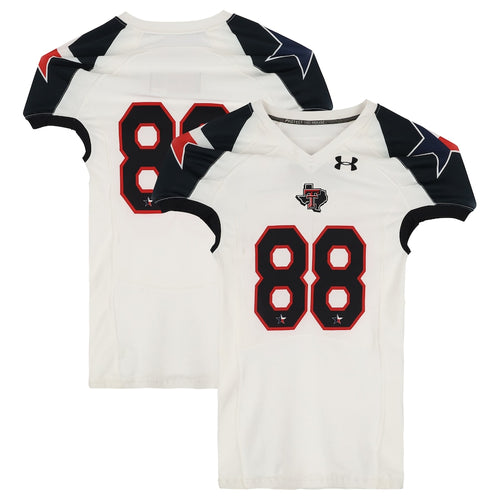 Texas Tech Red Raiders Team-Issued #88 White and Black Jersey from the 2013 NCAA Football Season