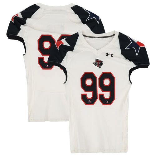 Texas Tech Red Raiders Team-Issued #99 White and Black Jersey from the 2013 NCAA Football Season