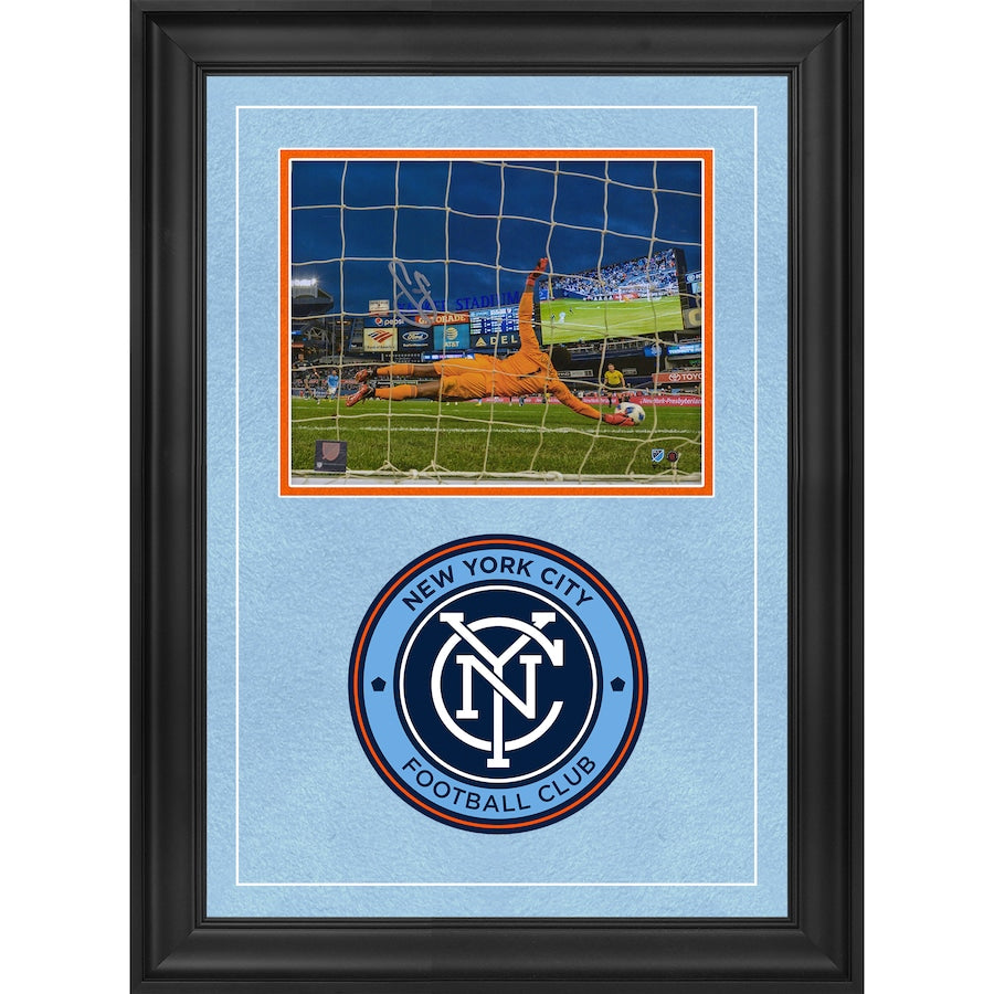 Sean Johnson New York City FC Autographed Deluxe Framed 8'' x 10'' Save Photograph