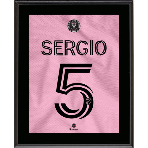 Sergio Busquets Inter Miami CF 10.5'' x 13'' #5 Heart Beat Jersey Sublimated Plaque