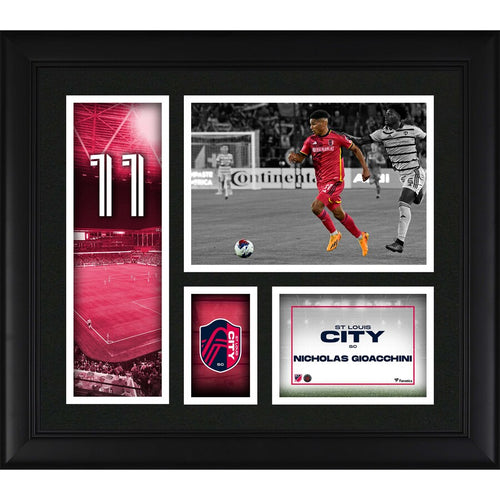 Nicholas Gioacchini St. Louis City SC Framed 15'' x 17'' Player Core Collage