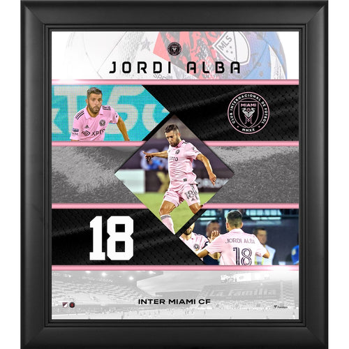 Jordi Alba Ramos Inter Miami CF Framed 15'' x 17'' Stitched Stars Collage