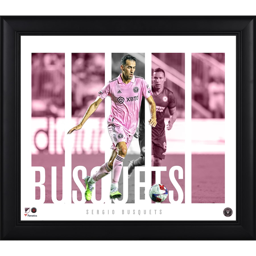 Sergio Busquets Inter Miami CF Framed 15'' x 17'' Player Panel Collage