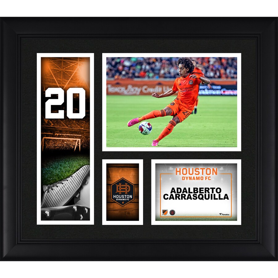 Adalberto Carrasquilla Houston Dynamo FC Framed 15'' x 17'' Player Core Collage