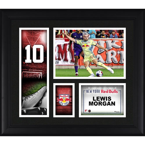 Lewis Morgan New York Red Bulls Framed 15'' x 17'' Player Core Collage