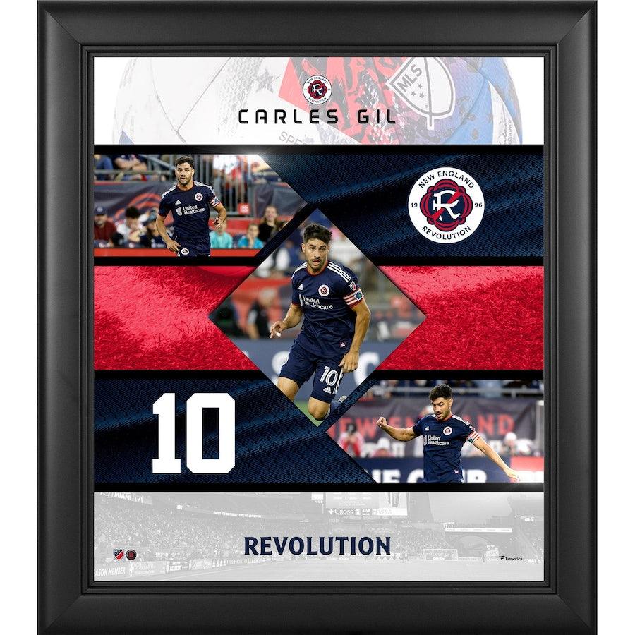 Carles Gil New England Revolution 15'' x 17'' Stitched Stars Collage