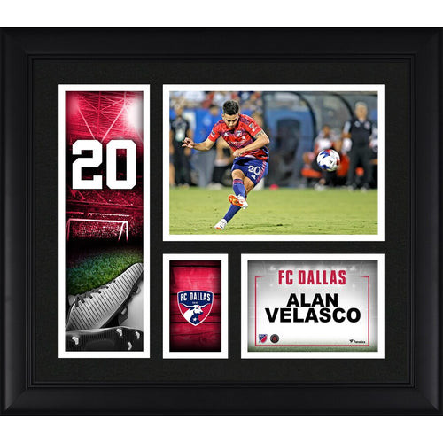 Alan Velasco FC Dallas Framed 15'' x 17'' Player Core Collage