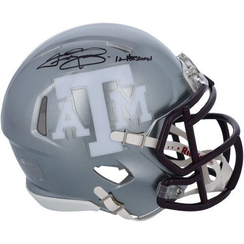 Johnny Manziel Texas A&M Aggies Autographed Riddell Flash Speed Mini Helmet with '''12 Heisman'' Inscription
