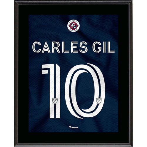 Carles Gil New England Revolution 10.5'' x 13'' Jersey Style Number 10 Sublimated Plaque
