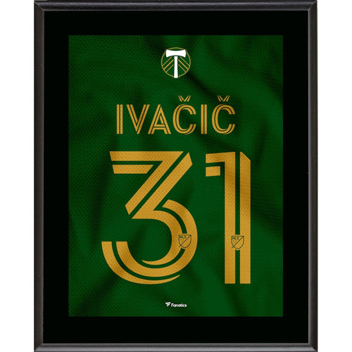 Aljaz Ivacic Portland Timbers 10.5'' x 13'' Jersey Style Number 31 Sublimated Plaque