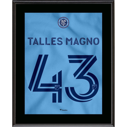 Talles Magno New York City FC 10.5'' x 13'' Interboro Jersey Style Number 43 Sublimated Plaque