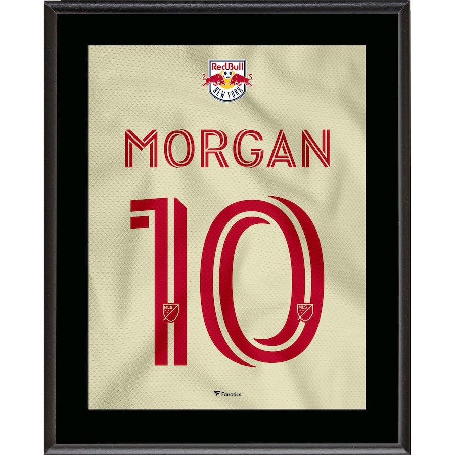 Lewis Morgan New York Red Bulls 10.5'' x 13'' Daniel Patrick Jersey Style Number 10 Sublimated Plaque