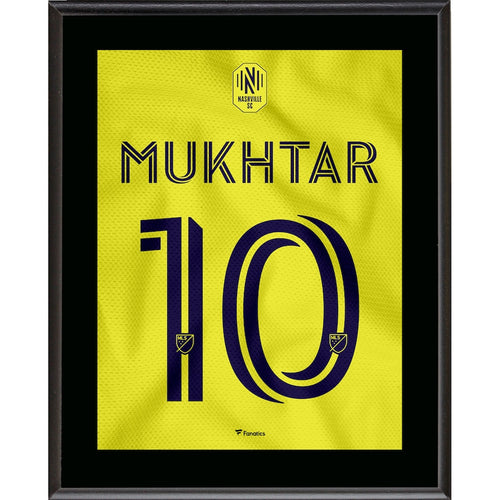 Hany Mukhtar Nashville SC 10.5'' x 13'' Homecoming Jersey Style Number 10 Sublimated Plaque