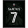Pedro Santos D.C. United 10.5'' x 13'' Jersey Style Number 7 Sublimated Plaque