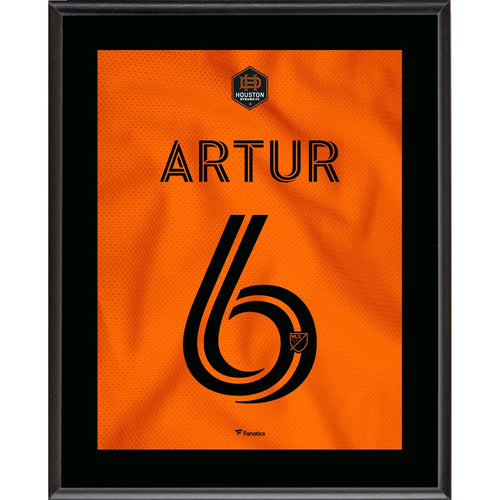 Artur Houston Dynamo FC 10.5'' x 13'' El Sol Jersey Style Number 6 Sublimated Plaque